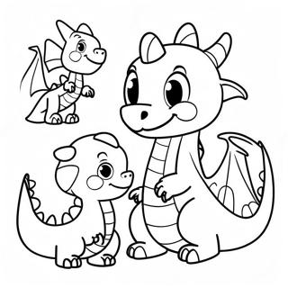 Druzheliubnyi Drakon S Detmi Na Raskraske Drakonego Goroda 130457-63424