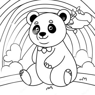 Velichestvennaia Edinoroga Panda Na Fone Radugi 130792-63681