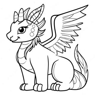 Raskraska Velichestvennogo Kota Drakona S Kryliami 131719-64395