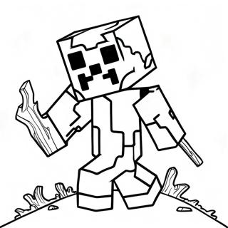 Zombi Iz Minecraft Raskraska 133260-65581