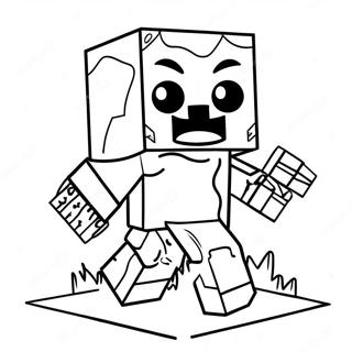 Milyi Zombi Iz Minecraft Raskraska 133262-65590