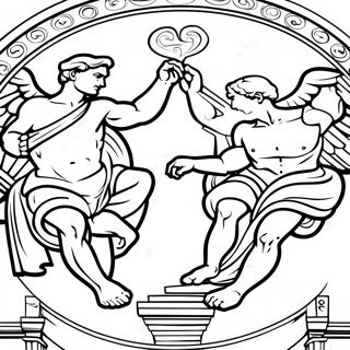 Raskraska Figur Mikelandzhelo V Sikstinskoi Kapelle 134368-66460