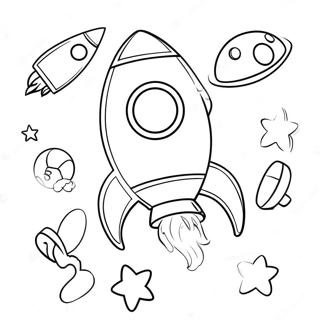 Letaiushchaia Raketa S Multiashnymi Personazhami Raskraska 135062 66999