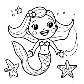 Igrivaia Rusalka S Morskoi Zvezdoi Raskraska 135492-67327