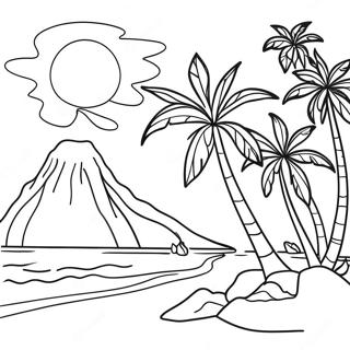 Raskraska Iarkogo Tropicheskogo Peizazha Dominikanskoi Respubliki 136747-68459