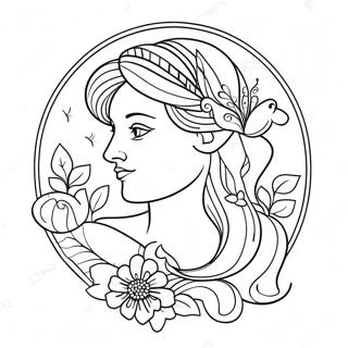 Simvol Devy S Tsvetami Raskraska 138056 69477