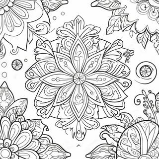 Elegantnyi Uzor Snezhinki Raskraska 16167 3537