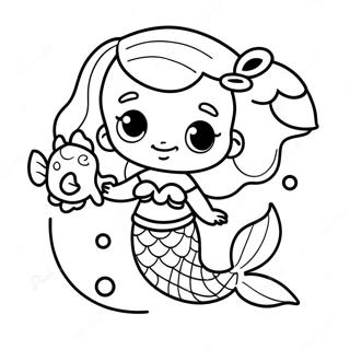 Milaia Rusalka Rebenok Igraiushchaia S Rybkami Raskraska 1995 1805