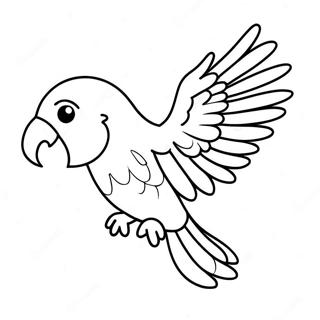 Raskraska Velichestvennogo Popugaia Letaiushchego V Nebe 34528 7543