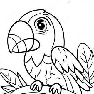 Raskraska Ekzoticheskogo Popugaia S Iarkimi Periami 34529 7545