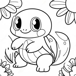 Schastlivyi Skvirtl S Tsvetami Raskraska 36599-7999