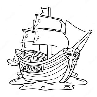 Raskraska Multiashnogo Piratskogo Korablia S Sundukom Sokrovishch 37173-8125