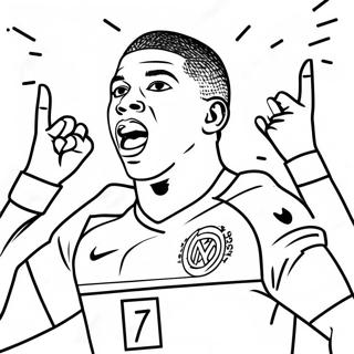 Raskraska Kiliana Mbappe Prazdnuiushchego Gol 38182-8334