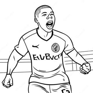 Raskraska Kiliana Mbappe Prazdnuiushchego Gol 38182-8335