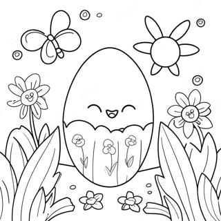 Vesennie Tsvety I Paskhalnye Iaitsa Na Raskraske 382-2413