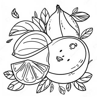 Narezannyi Limon S Listiami Raskraska 42085-9198