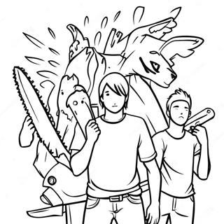 Raskraska Cheloveka S Benzopiloi S Druziami 42730-9341