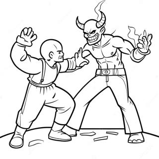 Raskraska Cheloveka S Benzopiloi Srazhaiushchegosia S Diavolom 42731-9348