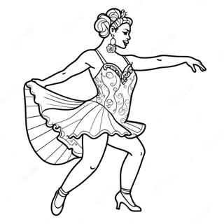 Dzhazovyi Tantsor V Iarkom Kostiume Raskraska 43648-9544