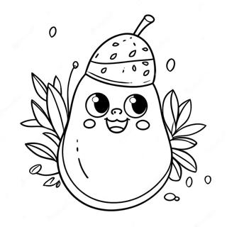 Raskraska Avokado V Prazdnichnoi Shliape 44259 9688