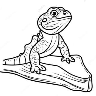 Velichestvennyi Borodatyi Drakon Na Brevne Raskraska 48618-10645