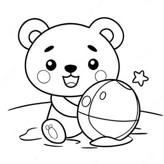 Rilakkuma Igraet S Pliazhnym Miachom Raskraska 49166-10761