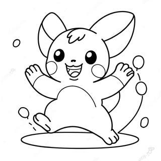 Schastlivyi Raichu Prygaet Raskraska 49985-10943