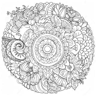 Raskraska Prichudlivaia Rozhdestvenskaia Mandala 50357-11021