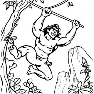 Tarzan Kachaiushchiisia Na Lianakh Raskraska 54360-11892