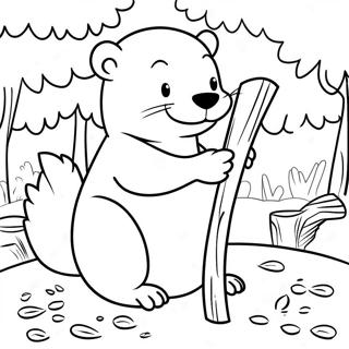 Бобёр Раскраски