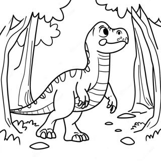 Gigantozavr Idet Skvoz Derevia Raskraska 58377-12783