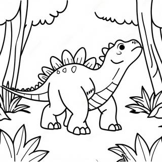 Raskraska Stegozavra V Lesu Iurskogo Perioda 59588 13063