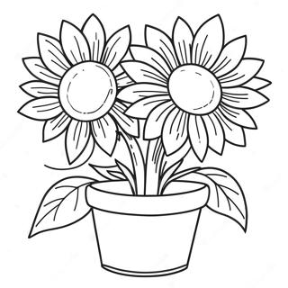 Podsolnukh V Gorshke Raskraska 60141-13181