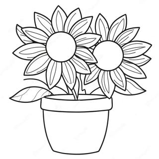 Podsolnukh V Gorshke Raskraska 60141 13184