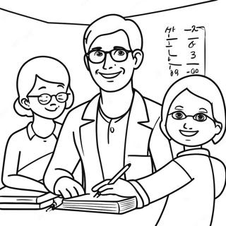 Druzheliubnyi Uchitel So Studentami Raskraska 62056 13672