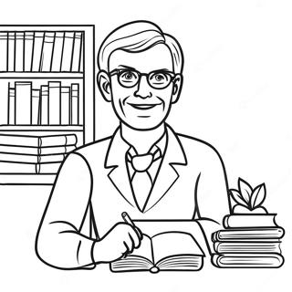 Vdokhnovliaiushchii Uchitel S Knigami Raskraska 62057 13674