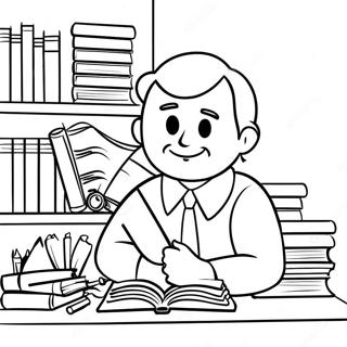Vdokhnovliaiushchii Uchitel S Knigami Raskraska 62057 13675