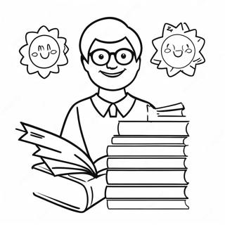 Vdokhnovliaiushchii Uchitel S Knigami Raskraska 62057 13676