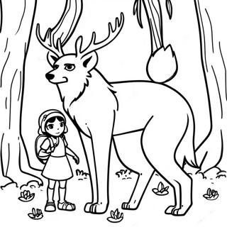 Printsessa Mononoke S Lesnymi Dukhami Raskraska 62143 13703