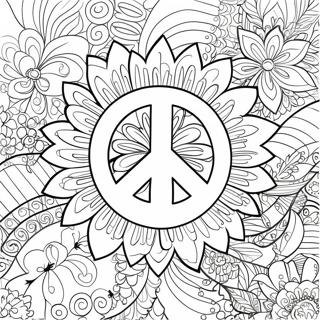 Raskraska Znaka Mira S Tsvetochnym Uzorom 68768-15058