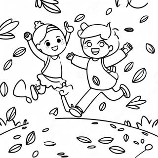 Raskraska Igrivykh Detei Prygaiushchikh V Listiakh 6928-567