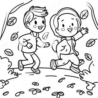 Raskraska Igrivykh Detei Prygaiushchikh V Listiakh 6928-568