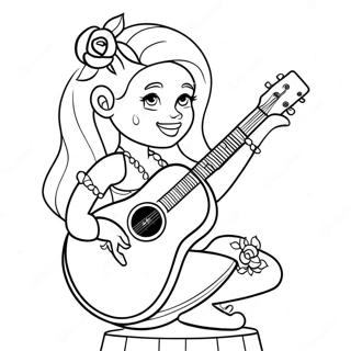 Raskraska Roze Igraiushchei Na Gitare 72546 16284