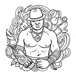 Raskraska V Vintazhnom Stile Tatuirovki Gangstera 72935 16584