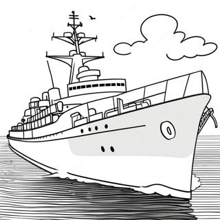 Voennyi Korabl Vtoroi Mirovoi Voiny Raskraska 74192-17562