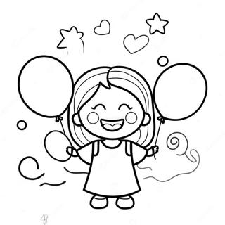 Raskraska Schastlivoi Devushki S Vozdushnymi Sharami 75088-18260