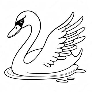 Raskraska Elegantnogo Lebedia Skolziashchego Po Vode 75113 18273