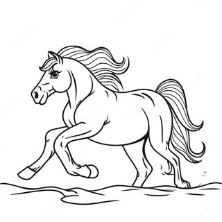 Raskraska Velichestvennoi Dikoi Loshadi V Galope 76269-19171