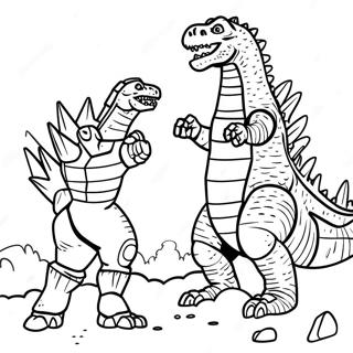 Raskraska Mekhagodzilla Protiv Godzilly 76425 19303