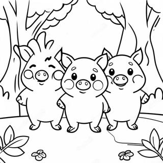 Raskraska Tri Porosenka V Lesu 76603 19441